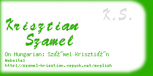 krisztian szamel business card